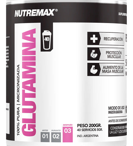 Nutremax 100% Pure Micronized Glutamine 200g 1