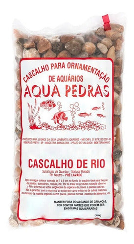 Pedra De Rio Natural Bonita Pedra De Aquario Cascalho 2kg 0