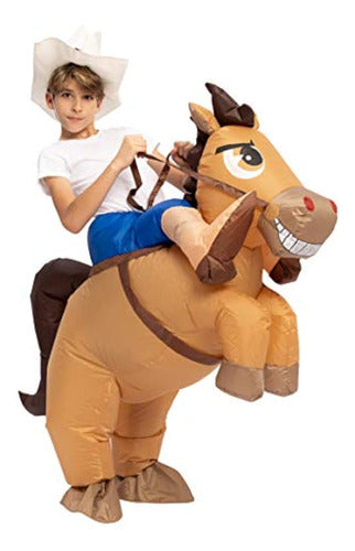 Spooktacular Creations Inflatable Cowboy Riding Costume 0