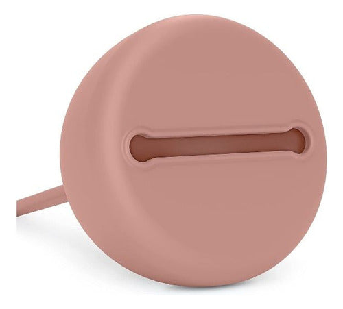 Suavinex Pink Silicone Pacifier Holder 0