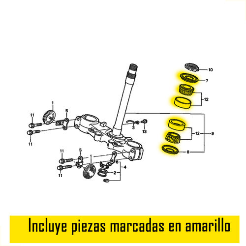 Bearing Connections Kit de Rulemanes Direccion Para Honda XR 250R - 400R - 600R 1