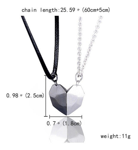 Magnetic Heart Couples Magnetic Necklace Love Jewelry Set Men Women Gift 23