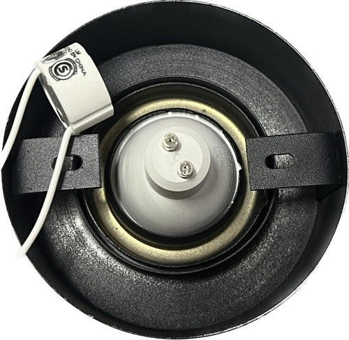 Round Semi-Recessed Mobile Spotlight with LED GU10 Complete 23