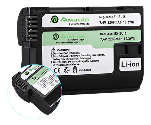 Batería De Reemplazo De Enel15 2200mah En-el15 Para Nikon D7 0