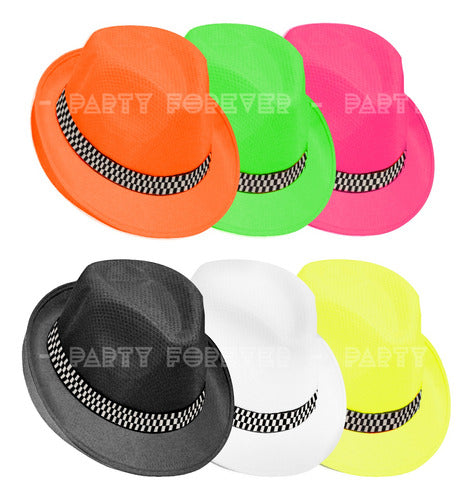 Tanguero Fluorescent Mix Color Luminous Party Hat x10 1