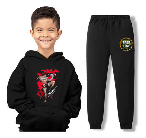 Tiendavirtual Cotton Jogging Hoodie and Pants Set with Video Game Logos 2