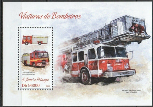 2013 Fire Trucks - Fire Engines - Santo Tomé Princ Mint 0