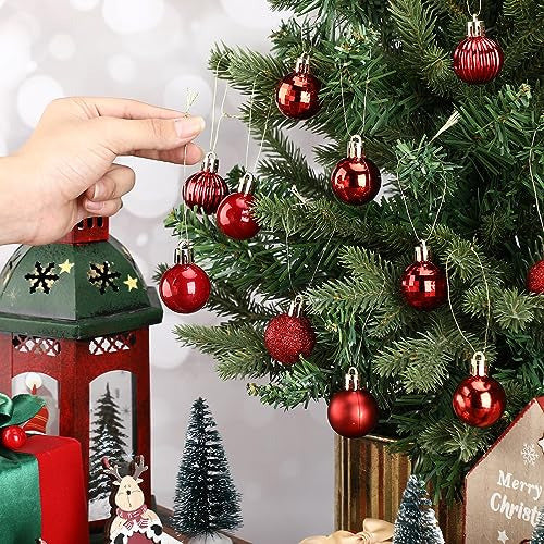 Shappy Small Christmas Tree Ornaments 3cm Red 4