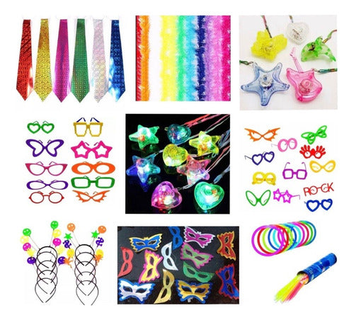 Kit Adereços Festa 50 Pessoas ,colar Pisca ,pulseira De Neon 0