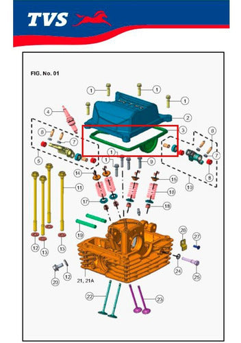 Junta Tapa De Valvulas Beta Tvs Rtr 200 Original Zeta Motos 1
