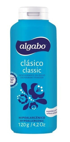 Algabo Classic Deodorant Talc 120g - Pack of 8 0