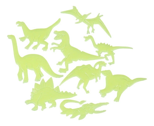 Fluorescent Dinosaur Vinyl Stickers X9 Pack 0