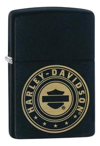 Encendedor Zippo Original Harley Davidson Negro Y Dorado 0