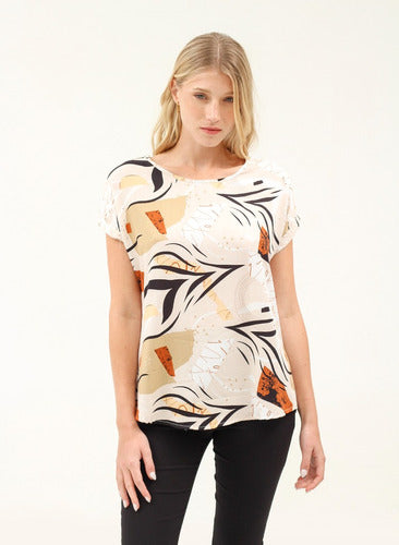 Newliza Blusa Poplin Estampado 039-4 0