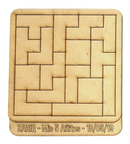 35 Tetris Rompecabeza Puzzle Fibrofacil Juego Mdf Souvenirs 1