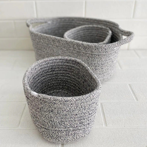 K&K Set of 3 Decorative Storage Baskets 3