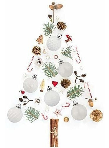 KI Store Set of 34 Christmas Balls - White 4