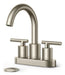 Forious Bimando Faucet with Drain and Colillas in Brushed Nickel 0