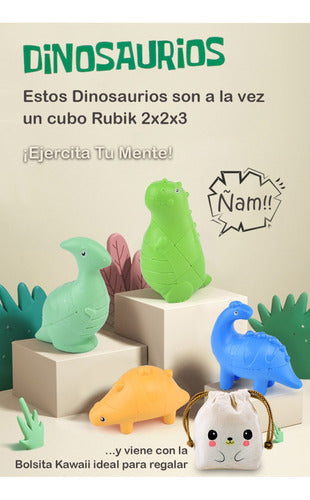 Fanxin Cubo Rubik 2x2x3 Dinosaurio + Bolsita Kawaii 1