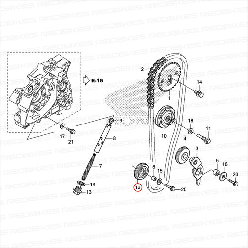 Honda Original Distribution Roller Guide for CB1 125 1