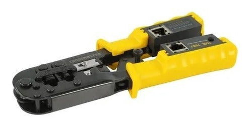 Pinza Crimpeadora Rj45 C Crique Y Tester De Red Crossmaster 1