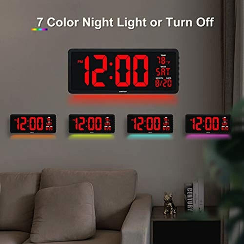 Yortot 16" Large Digital Wall Clock with Remote Control 3