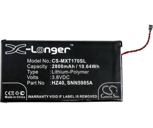 Cameron Sino Battery for Motorola Z2 Play / Dual 2800mAh Part No Hz40 0