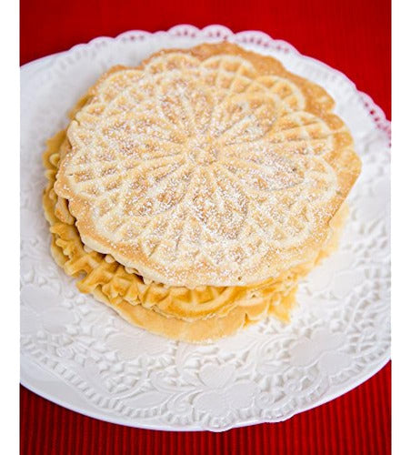 CucinaPro Pizzelle Maker Pulido Eléctrico Pizzelle Baker Press - Makes Two 5-Inch Cookies 1