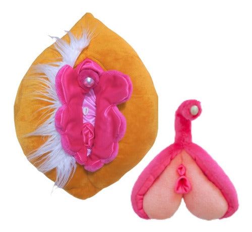 Fabric Handcrafted Fabric Vulva with Removable Clitoris 0