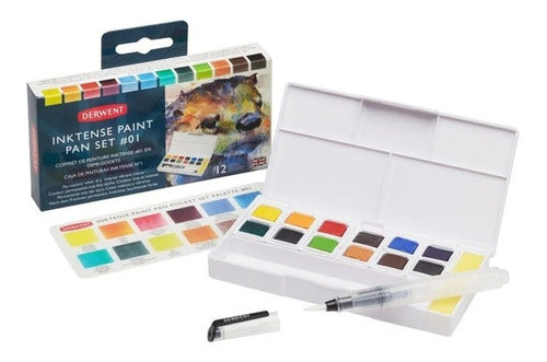 Derwent Inktense Paint Set Palette 1 X 12 Colors 0