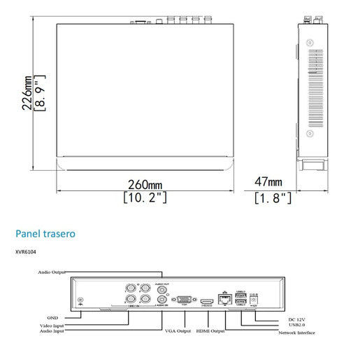 Dvr 4ch Cygnus 1080p Hd Tvi Cvi Ahd Cctv Hdmi P2p Xvr-6104 2