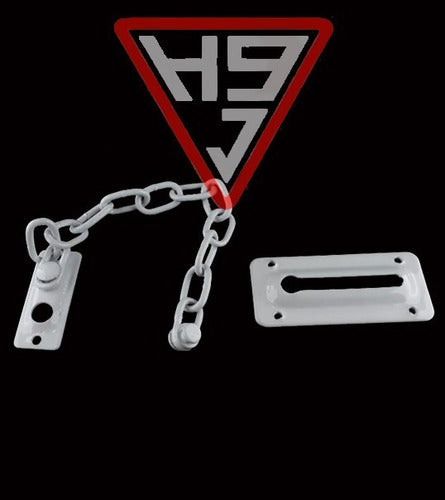 HERRAJES 9 DE JULIO Security Chain Door Black and White 0