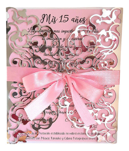 Invitaciones Tarjetas X 10un 15 Bodas Caladas Varios Modelos 0