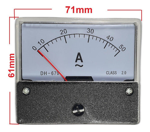 Amperímetro Analogico Ac E Dc 50a Sf670 - Termiais Em Latão 1