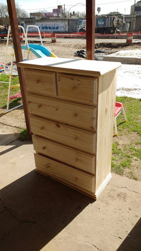 Solid Pine Chiffonier Dresser 80x120x0.40 3