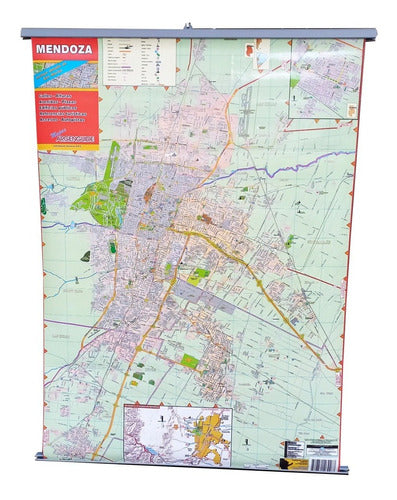 Material Didáctico City Map of Mendoza 80x60cm Laminated and Plasticized 0