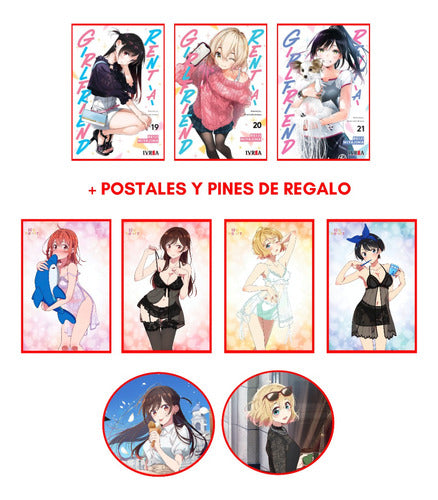 Ivrea Rent-A-Girlfriend Combo 19 A 21 + Postcards And Pins 0