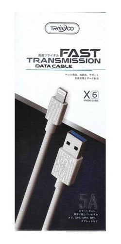 Tranyoo Cable USB Lightning 5A Transmission Rapida X6-I 1