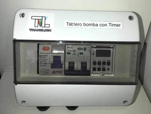 BAW Tablero Electrico C Disyuntor, Termica Y Timer Bomba Pileta 2