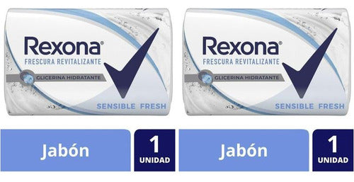 Pack X2u Rexona Jabón Tocador Sensible Fresh 125g 0