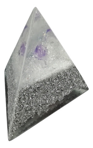 Orgonite Tetrahedral Pyramid with Amethyst Crystal 0