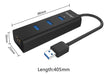 TeckNet Aluminum 3-Port USB 3.0 Hub with RJ45 10/100/1000 5