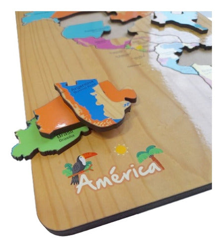 TK Wooden Puzzle of America: Countries and Capitals 1