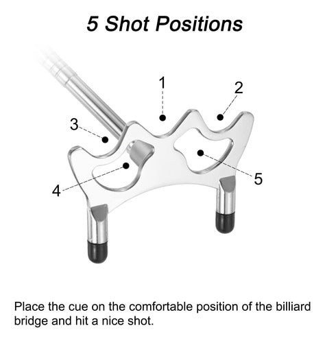 Patikil Puente Retráctil Para Taco De Billar, Accesorio De 4