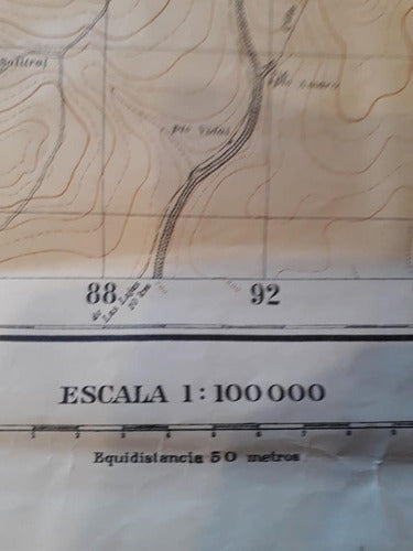 Antigua Carta Del Instituto Geográfico Militar De Neuquen 4