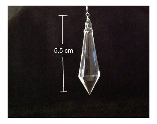 Faceted Crystal Pendulum 5.5 cm. Decoration. Handcrafted - Set of 50 2