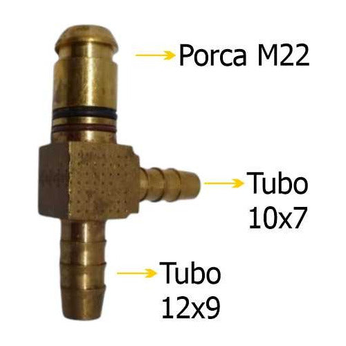 Conexão Voss Ng 22 M22 X Tubo Tecalon 10x7 12x9 Mb Scania Vw 1