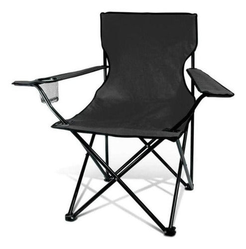 Folding Camping Director Chair with Armrest, Cup Holder, and Carry Bag 0