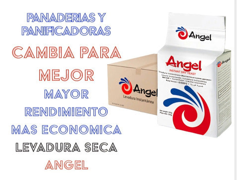 Levadura Seca Angel Caja 20 Paquetes 500 Gramos 10 Kg 3