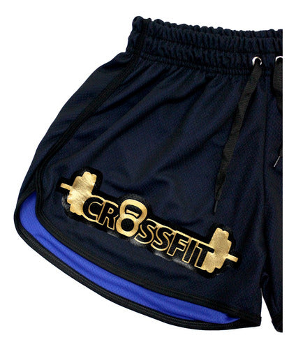 Short Calção Crossfit Dry Fit Azul Escuro Musculação Unissex 1